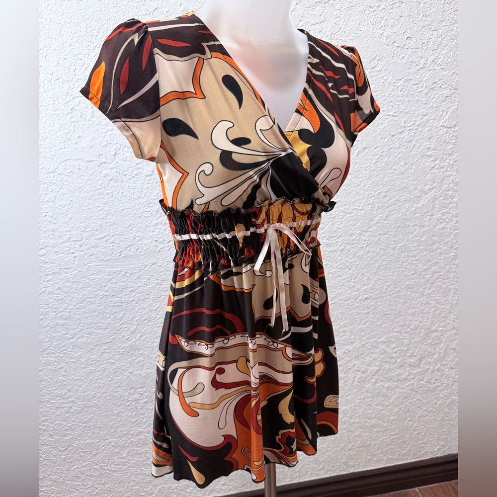 Colorful Abstract Print Dress - Picture 2 of 6